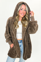 Cozy Crest Hooded Faux Fur Jacket - FINAL SALE - Madison and Mallory