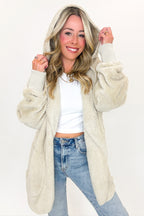 Cozy Crest Hooded Faux Fur Jacket - FINAL SALE - Madison and Mallory