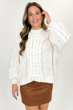Cozy Current Cable Knit Sweater - FINAL SALE - Madison and Mallory