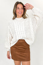Cozy Current Cable Knit Sweater - FINAL SALE - Madison and Mallory