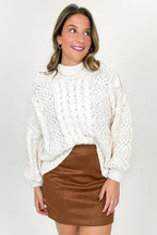Cozy Current Cable Knit Sweater - FINAL SALE - Madison and Mallory