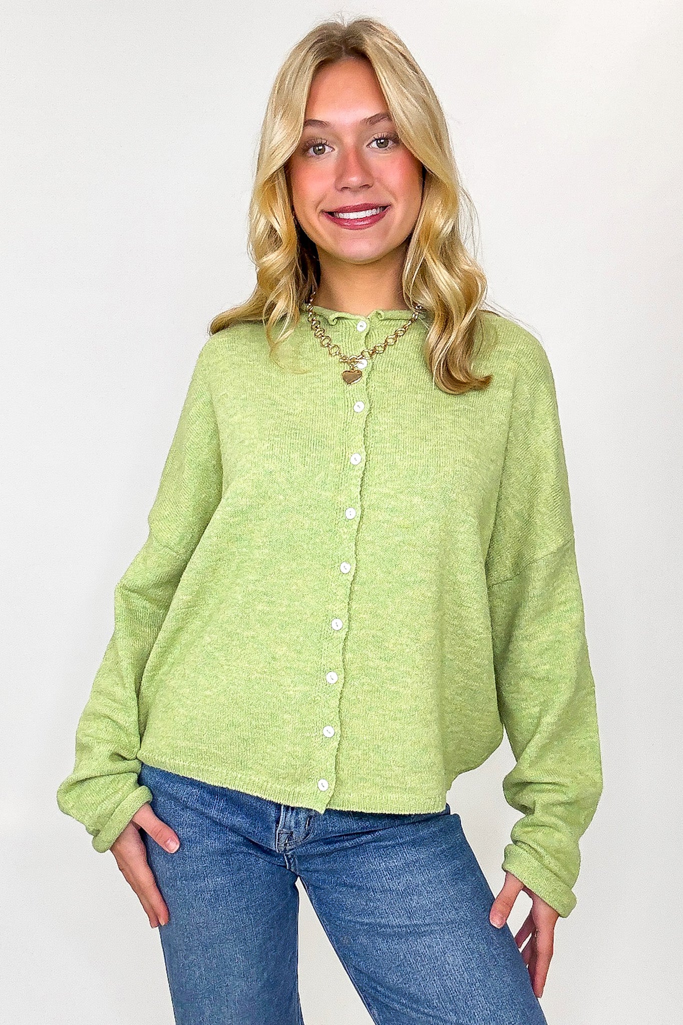 Cozy Frame Relaxed Button Knit Cardigan Sweater - Madison and Mallory