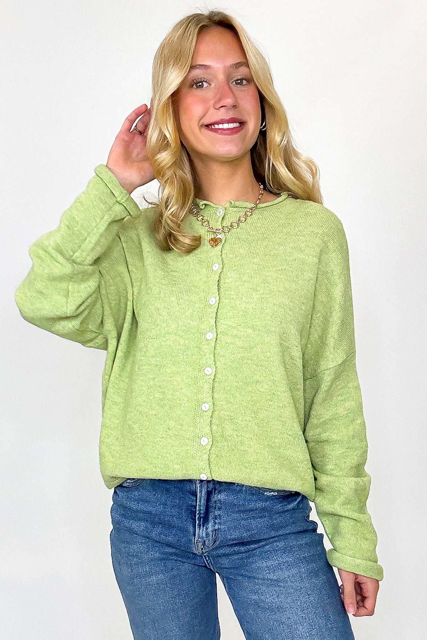 Cozy Frame Relaxed Button Knit Cardigan Sweater - Madison and Mallory