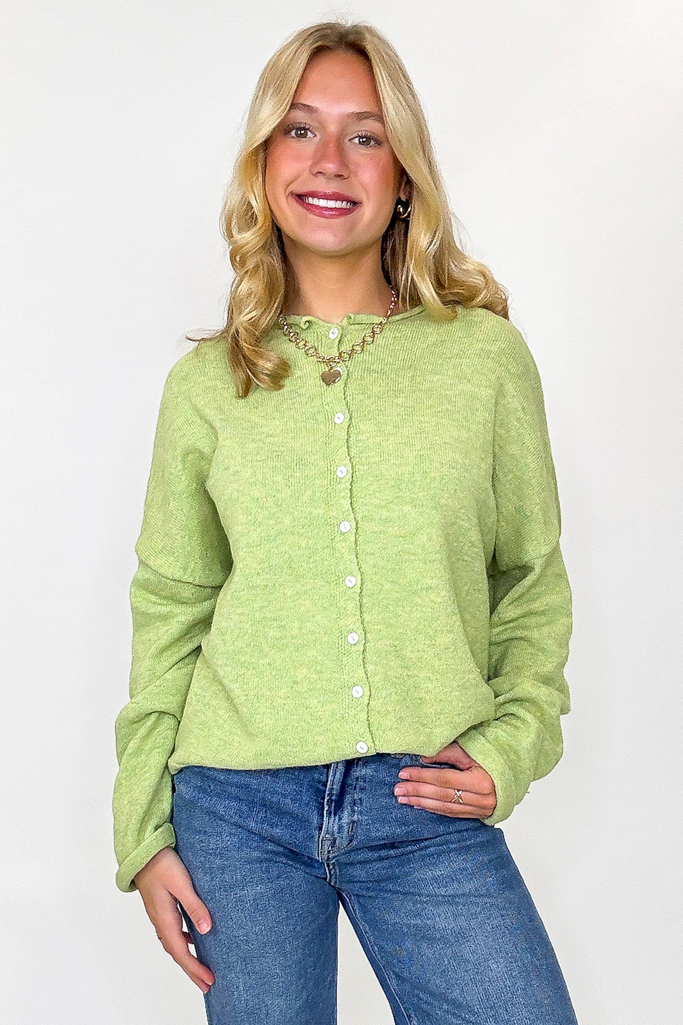 Cozy Frame Relaxed Button Knit Cardigan Sweater - Madison and Mallory