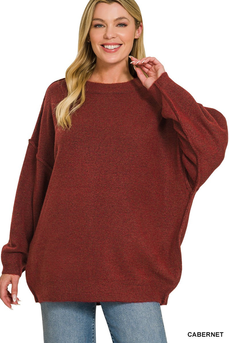 Cozy Midnights Oversized Sweater - BACK IN STOCK