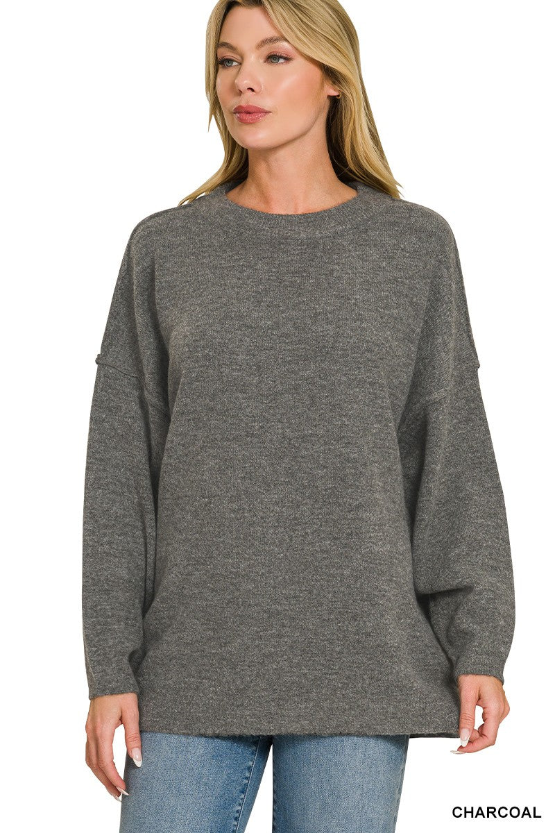 Cozy Midnights Oversized Sweater - BACK IN STOCK