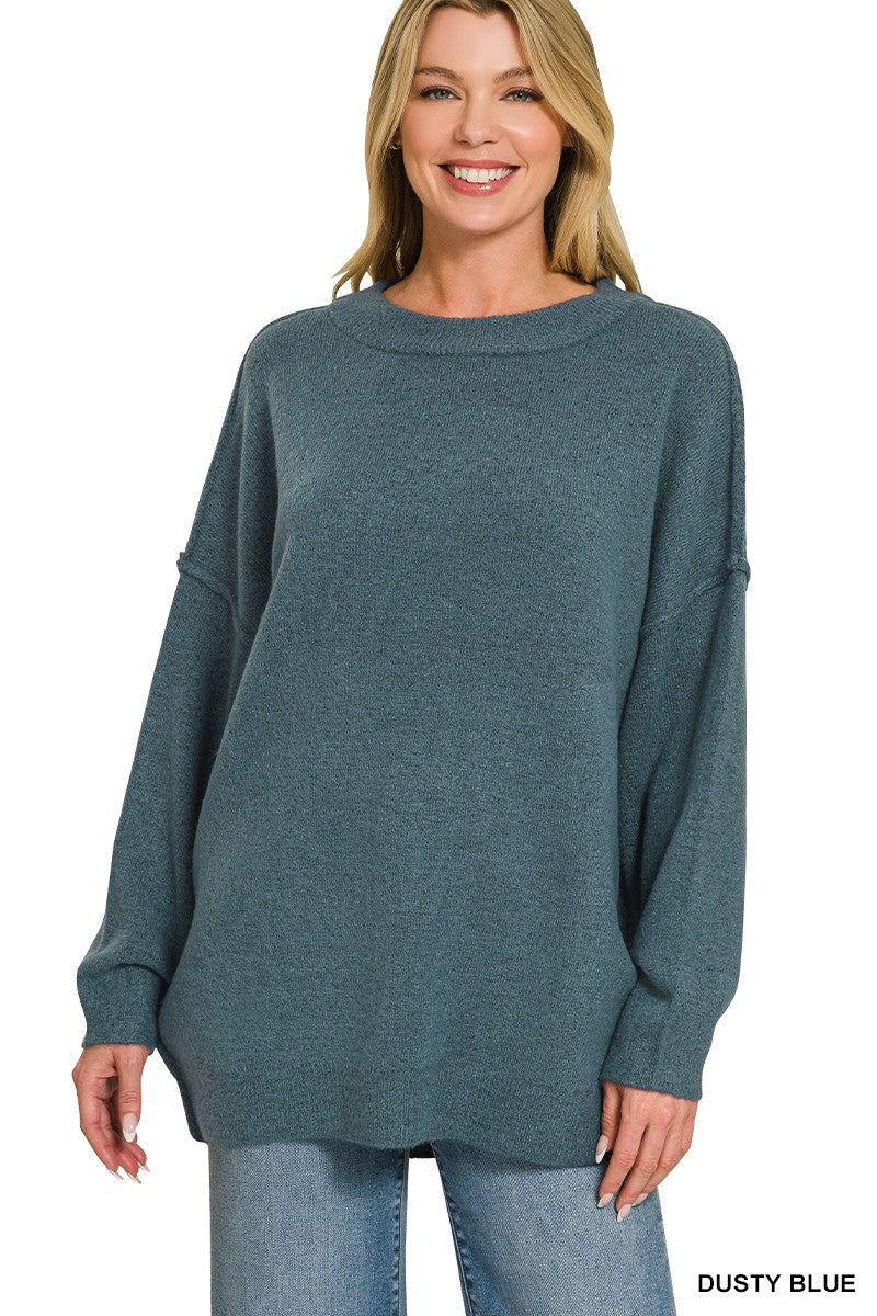 Cozy Midnights Oversized Sweater - BACK IN STOCK