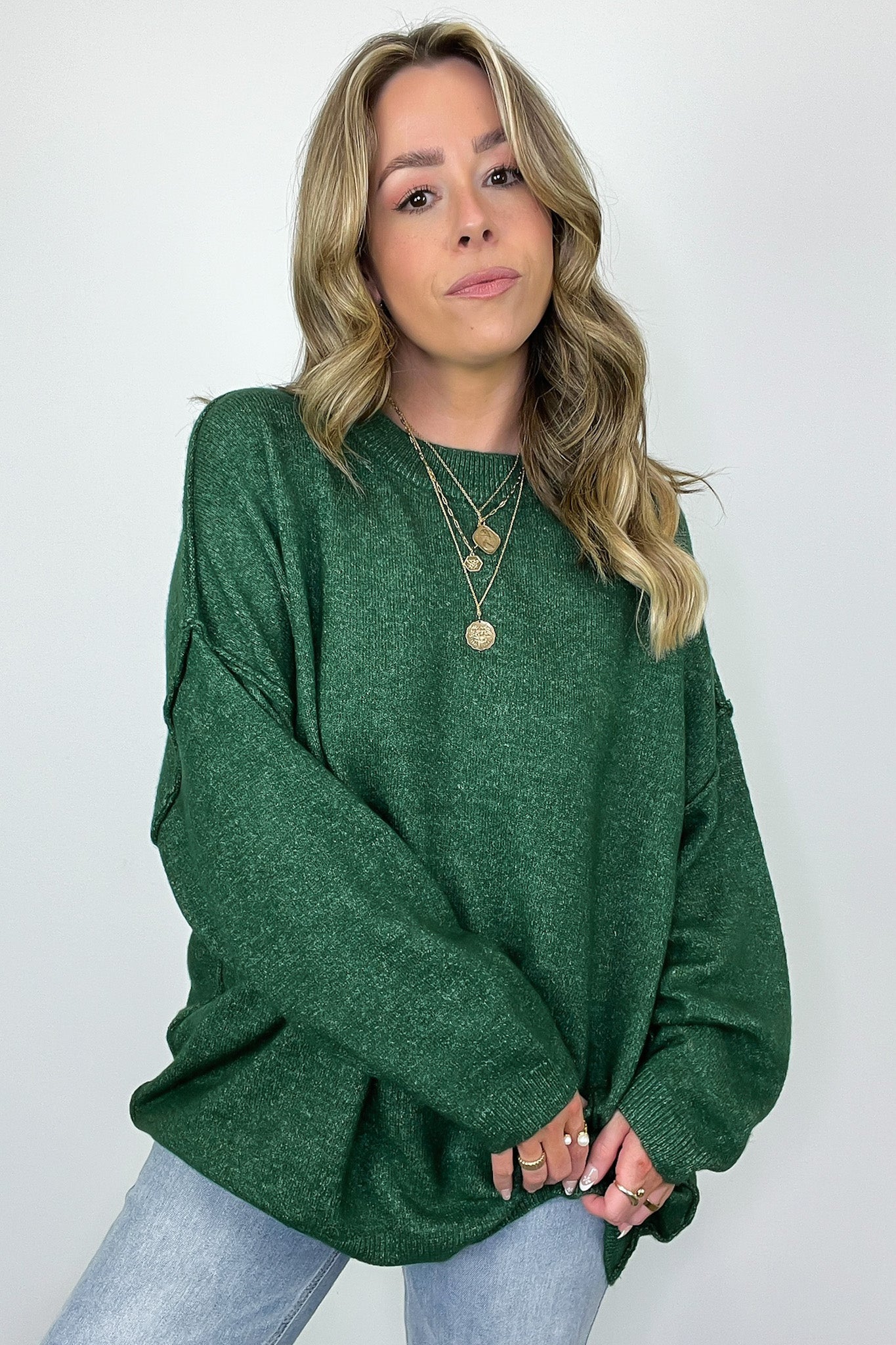  Cozy Midnights Oversized Round Neck Sweater - BACK IN STOCK - Madison and Mallory