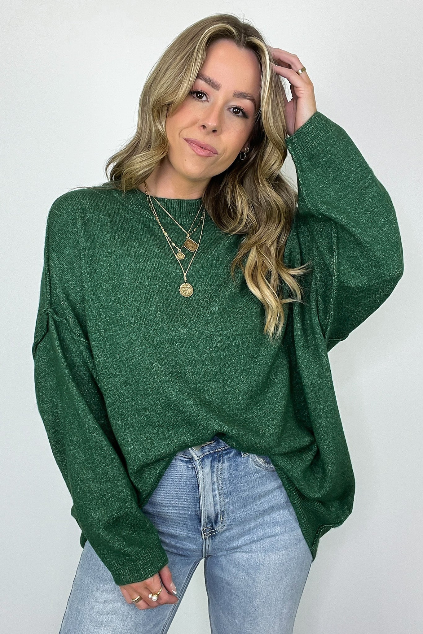  Cozy Midnights Oversized Round Neck Sweater - BACK IN STOCK - Madison and Mallory