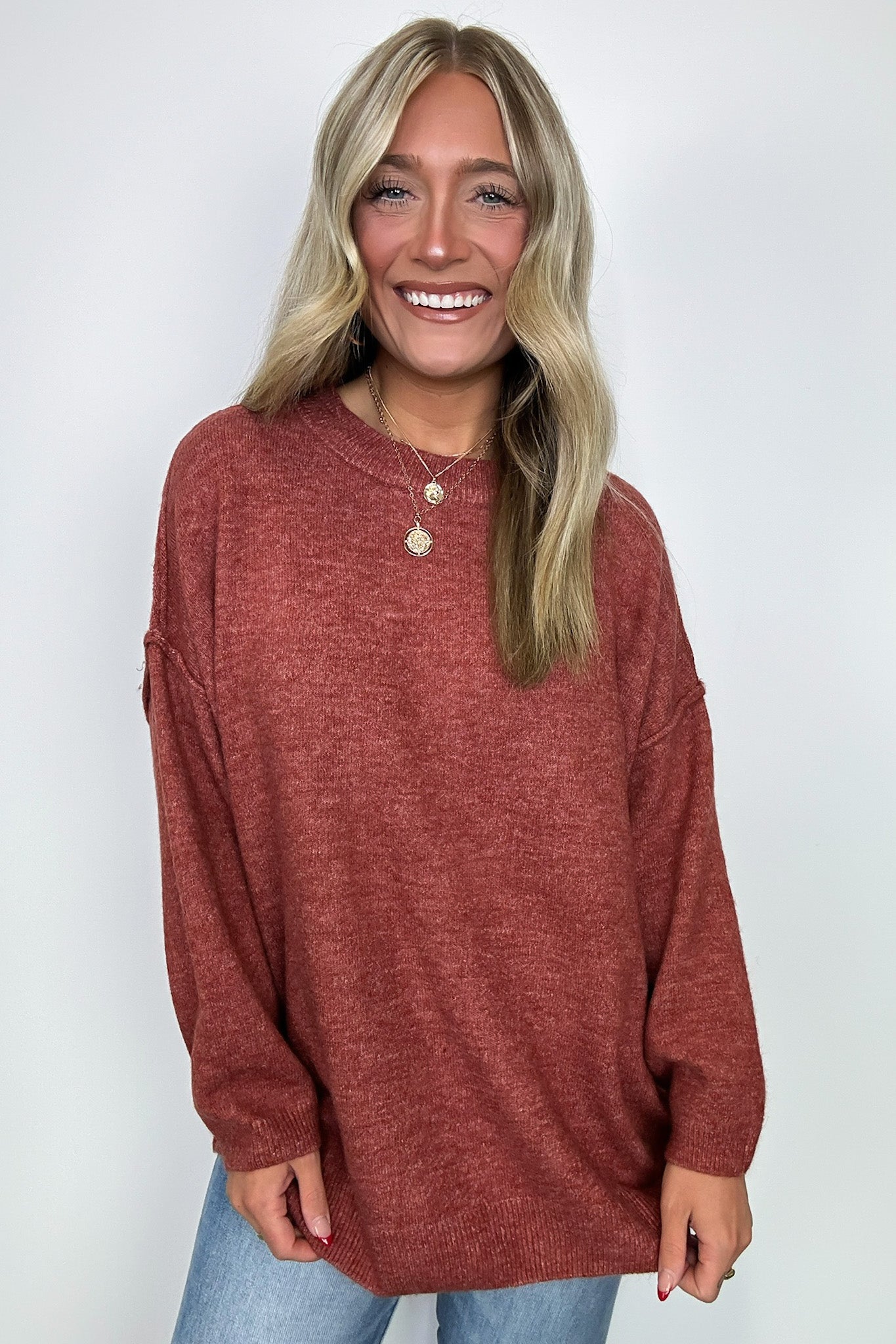  Cozy Midnights Oversized Round Neck Sweater - BACK IN STOCK - Madison and Mallory