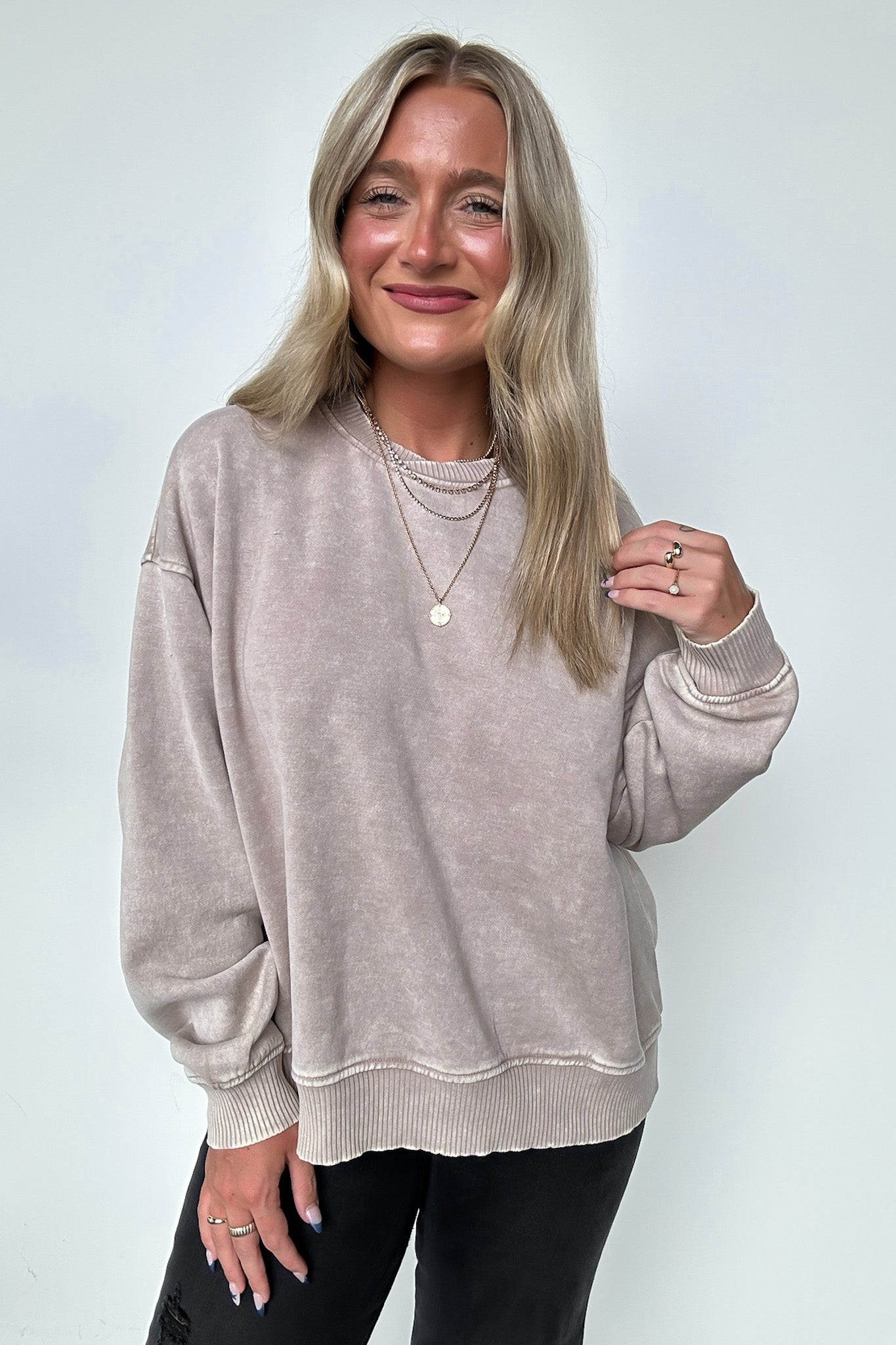  Cozy Vibes Acid Wash Oversized Pullover - BACK IN STOCK - Madison and Mallory