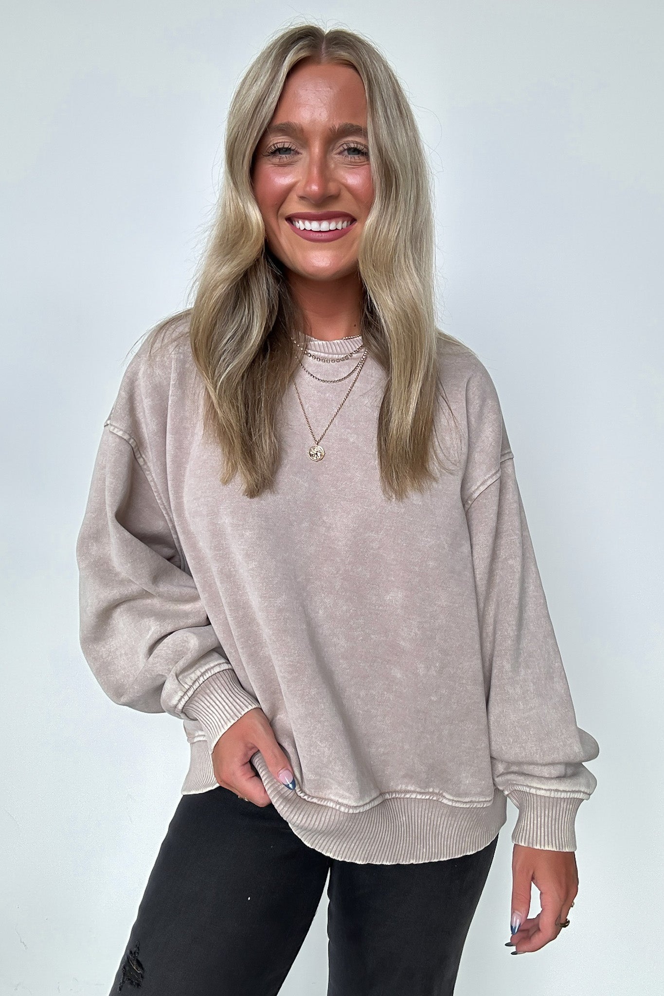  Cozy Vibes Acid Wash Oversized Pullover - BACK IN STOCK - Madison and Mallory