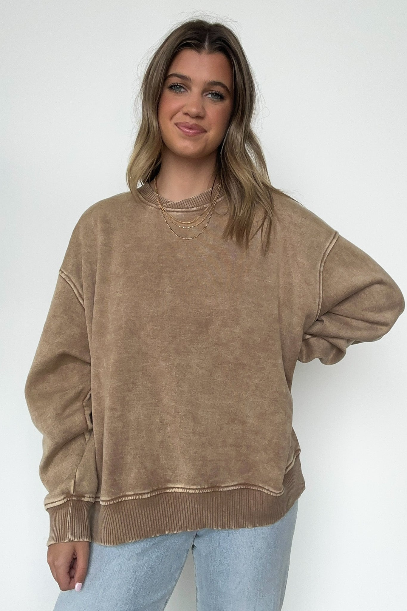  Cozy Vibes Acid Wash Oversized Pullover - BACK IN STOCK - Madison and Mallory