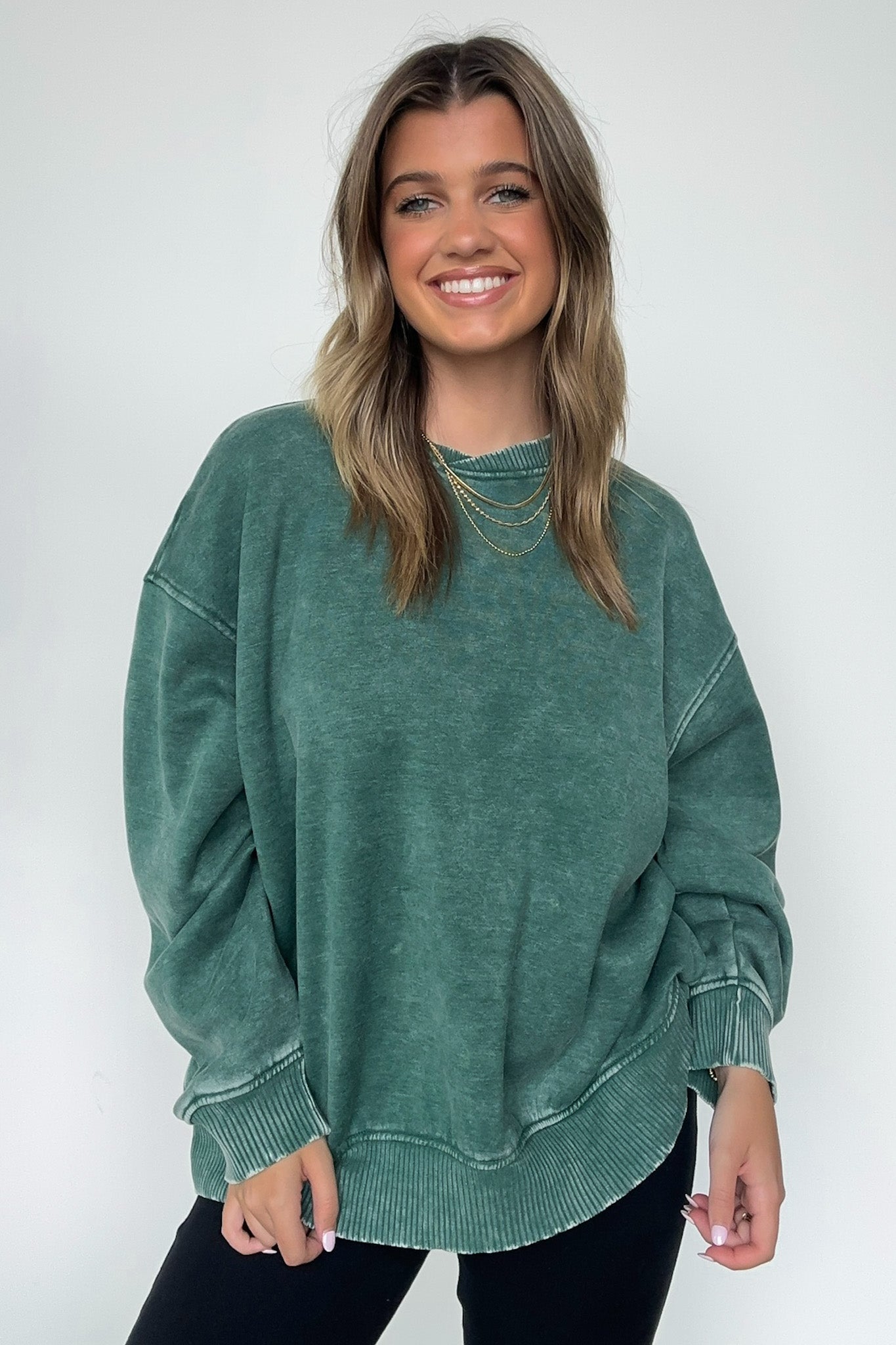  Cozy Vibes Acid Wash Oversized Pullover - BACK IN STOCK - Madison and Mallory