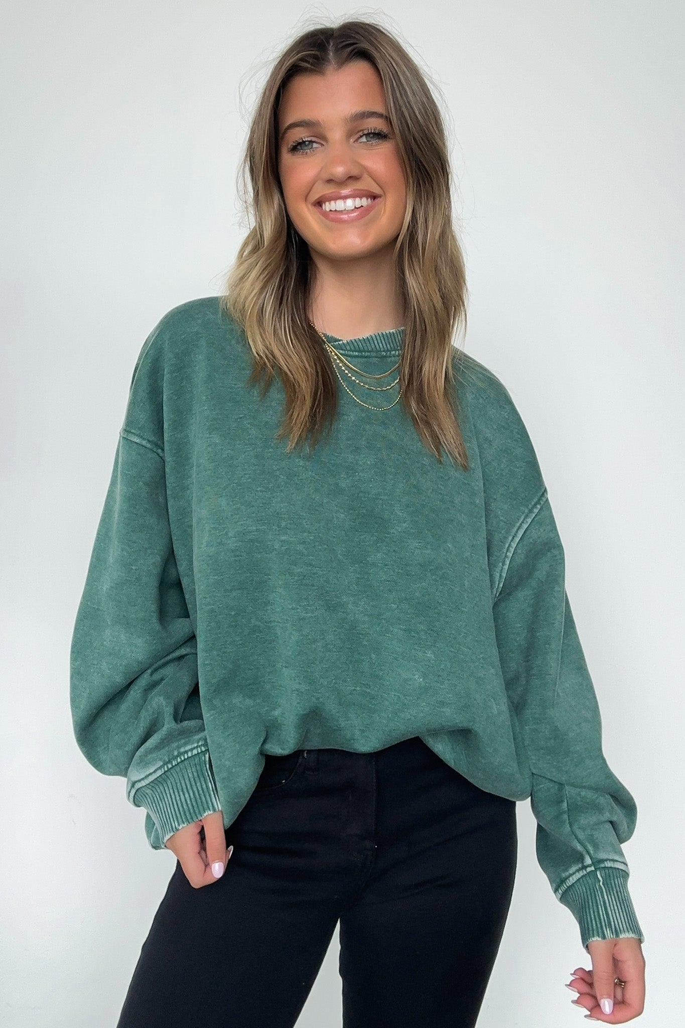  Cozy Vibes Acid Wash Oversized Pullover - BACK IN STOCK - Madison and Mallory