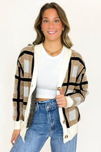 Cozy Check Plaid Boyfriend Cardigan - FINAL SALE - Madison and Mallory