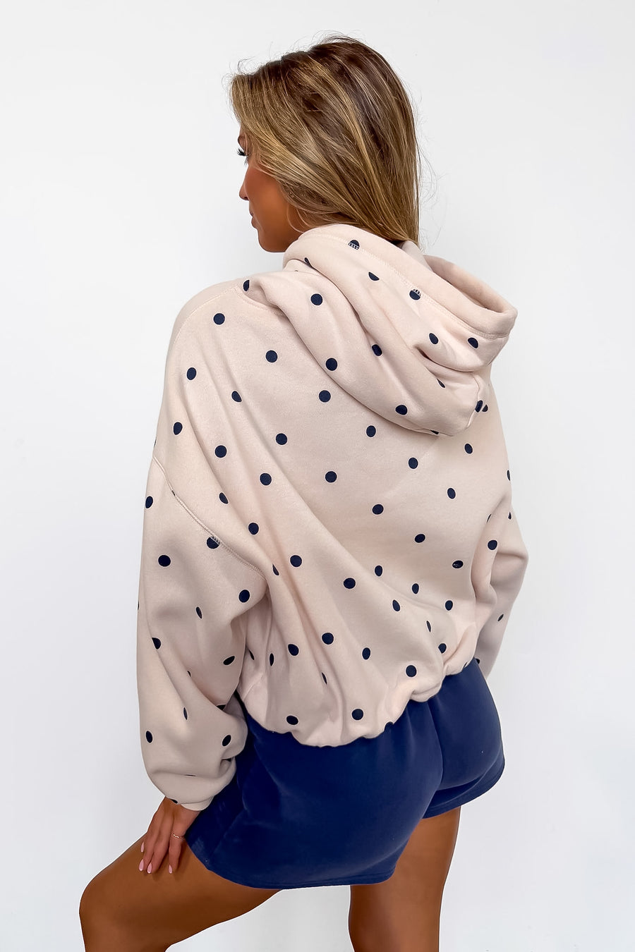 Cozy Dot Bubble Hem Lounge Hoodie - Madison and Mallory