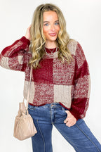 Cozy Grove Plaid Knit Sweater - FINAL SALE - Madison and Mallory