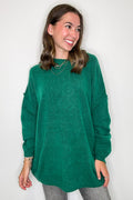Cozy Midnights Oversized Round Neck Sweater - BACK IN STOCK