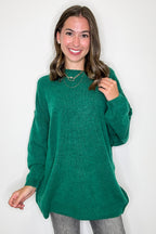 Cozy Midnights Oversized Round Neck Sweater - BACK IN STOCK - Madison and Mallory