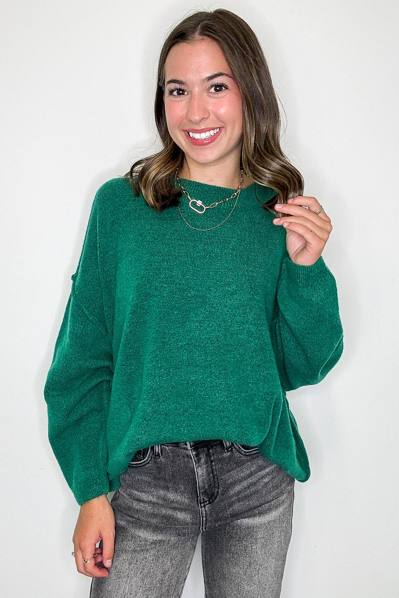 Cozy Midnights Oversized Round Neck Sweater - BACK IN STOCK