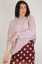Pink Gray / SM Cozy Midnights Oversized Sweater - Madison and Mallory