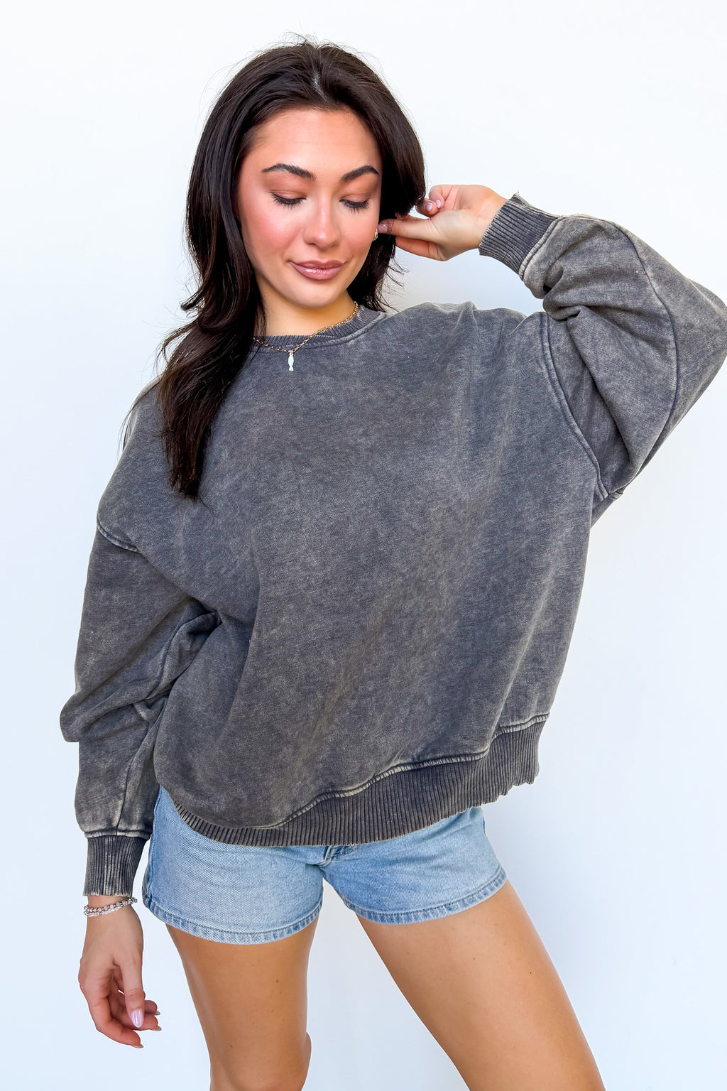 Cozy Vibes Acid Wash Oversized Pullover - BACK IN STOCK - Madison and Mallory