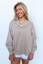 Cozy Vibes Acid Wash Oversized Pullover - BACK IN STOCK