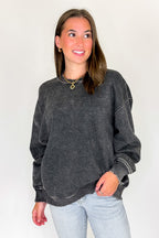 Cozy Vibes Acid Wash Oversized Pullover