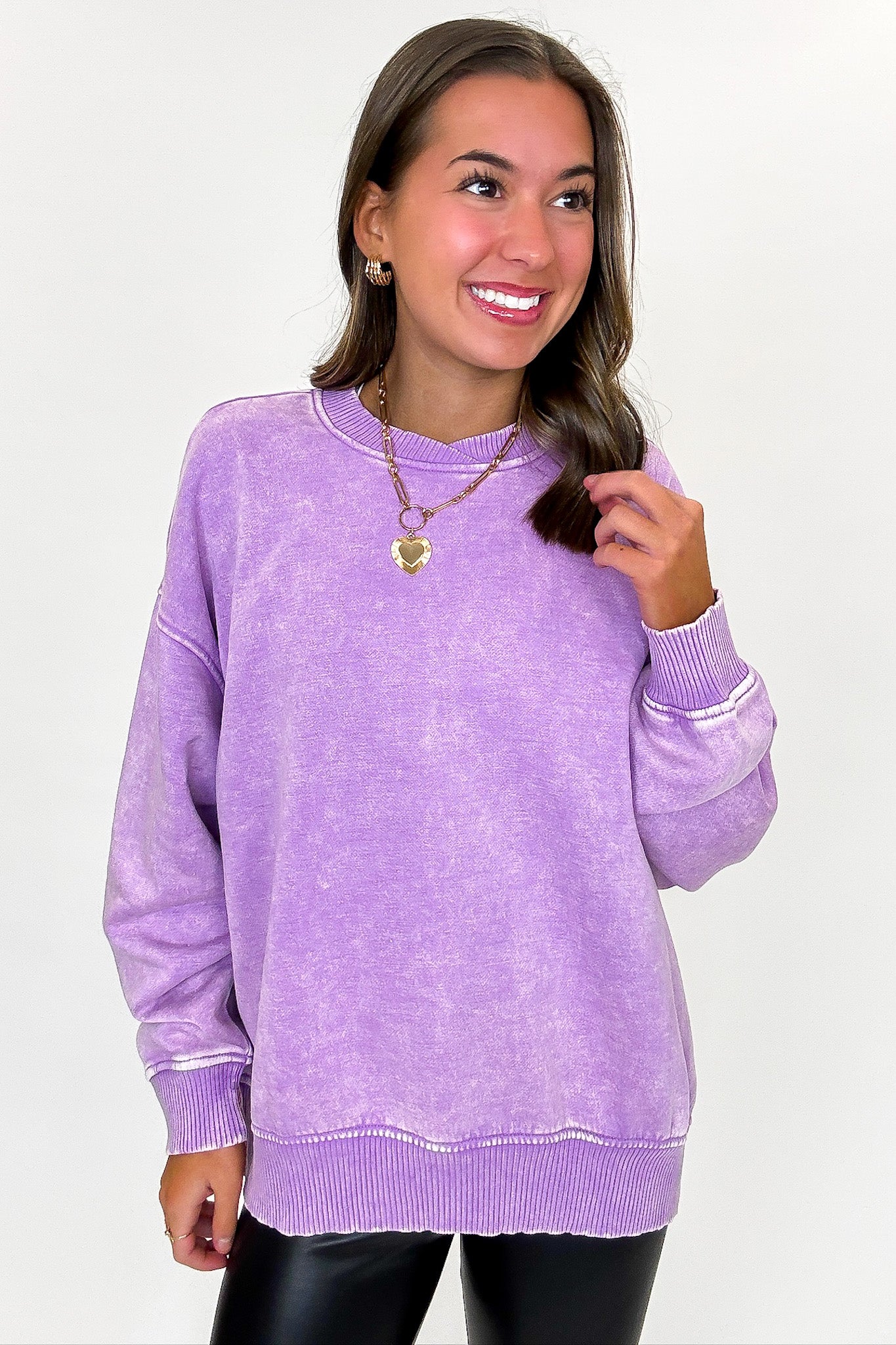 Cozy Vibes Acid Wash Oversized Pullover - BACK IN STOCK