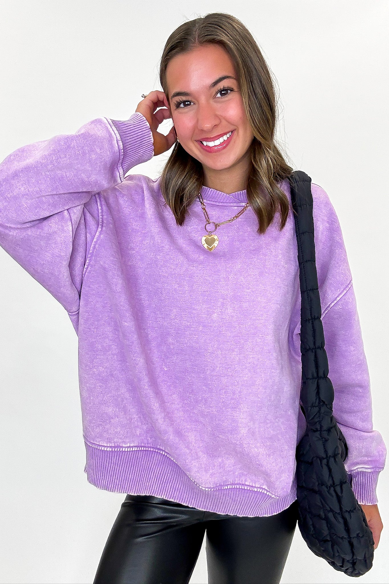 Cozy Vibes Acid Wash Oversized Pullover - BACK IN STOCK