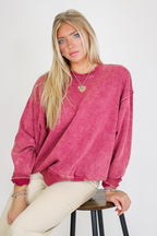Cozy Vibes Acid Wash Oversized Pullover