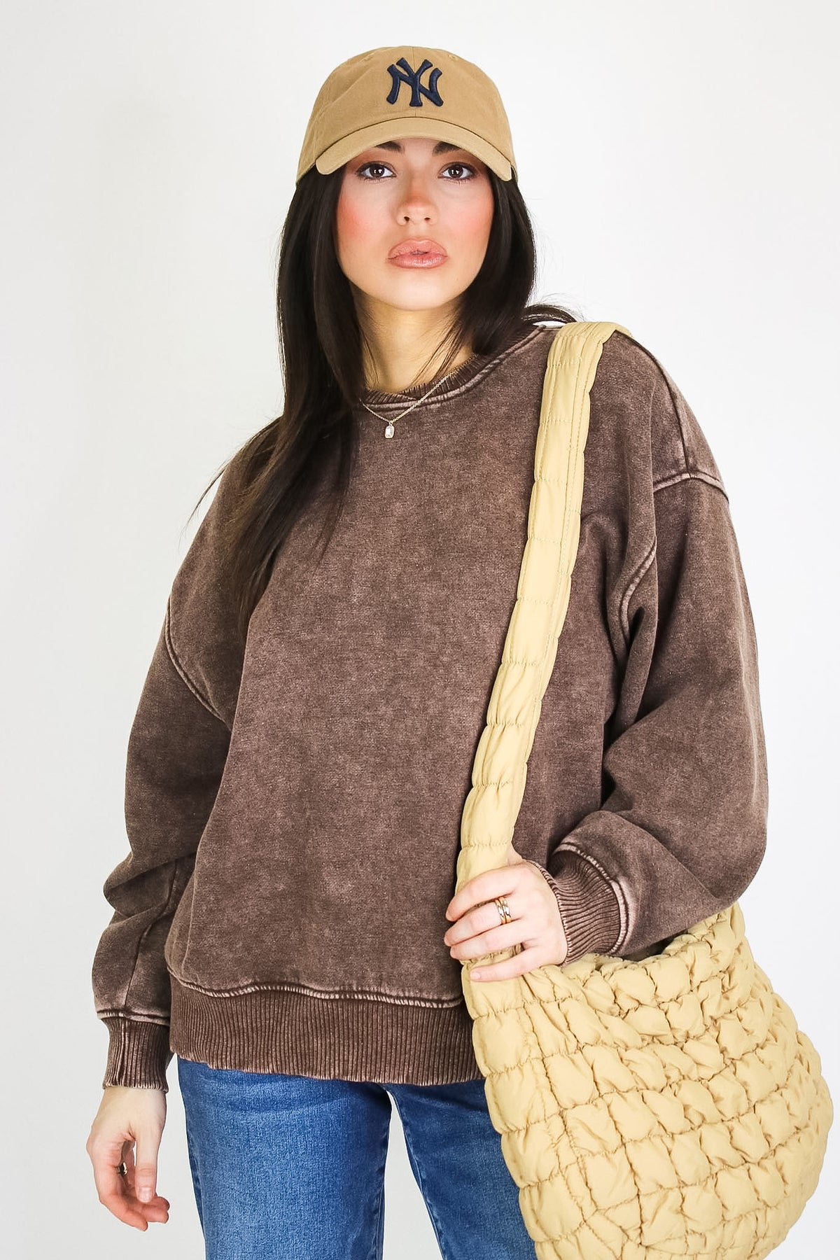 Cozy Vibes Acid Wash Oversized Pullover