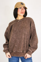 Cozy Vibes Acid Wash Oversized Pullover