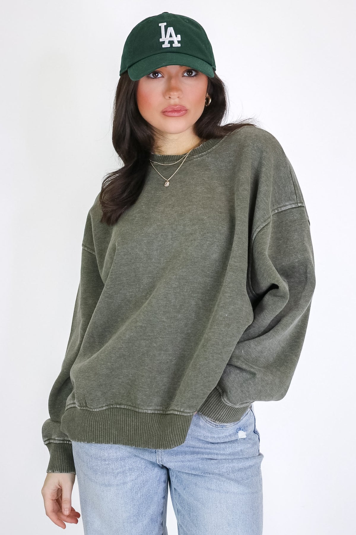 Cozy Vibes Acid Wash Oversized Pullover