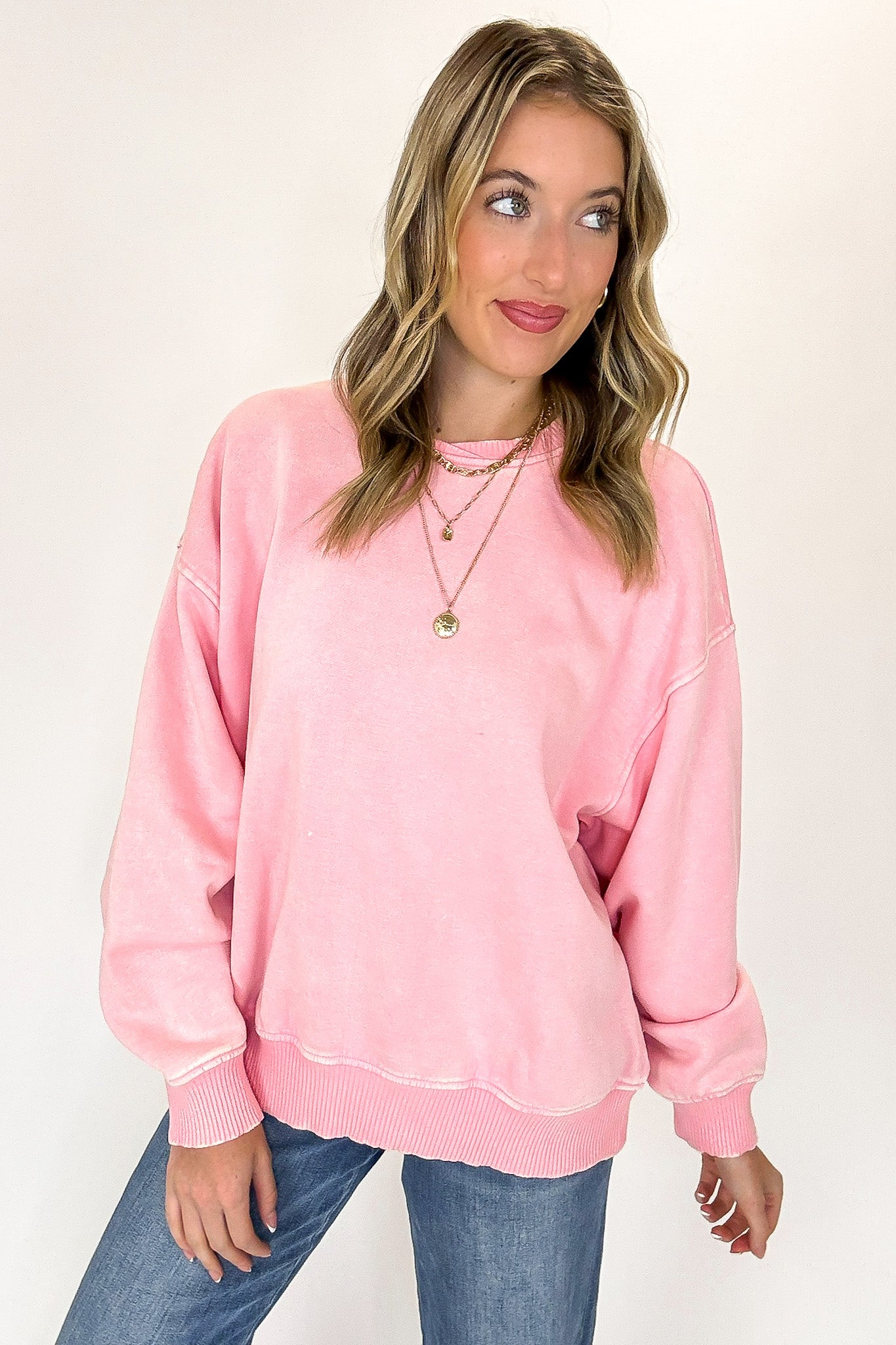 ana　PE WASH PULLOVER 2 ウォッシュプルオーバー Zenana Acid Wash Fleece Oversized Pullover – Polished Boutique