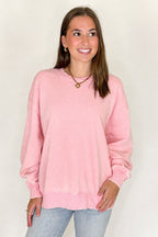 Cozy Vibes Acid Wash Oversized Pullover - Madison and Mallory