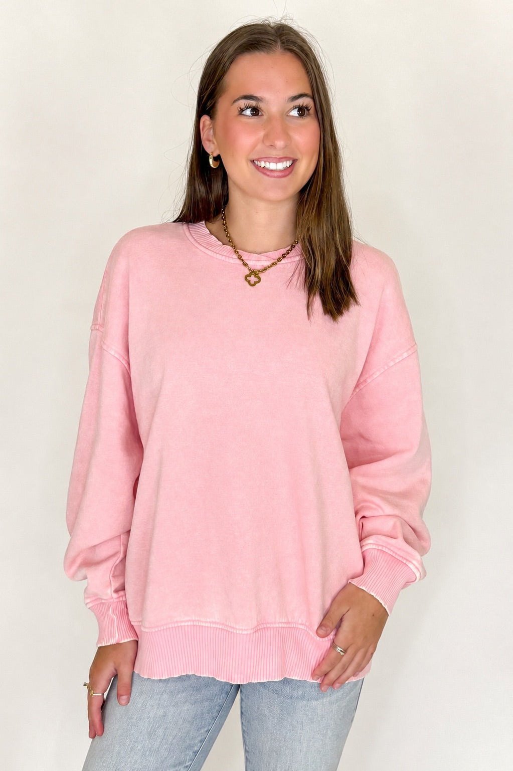 Cozy Vibes Acid Wash Oversized Pullover - BACK IN STOCK