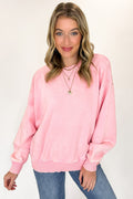 Dark Pink / SM Cozy Vibes Acid Wash Oversized Pullover - BACK IN STOCK - Madison and Mallory