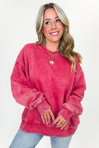 Cozy Vibes Acid Wash Oversized Pullover - BACK IN STOCK