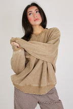 Cozy Vibes Acid Wash Oversized Pullover