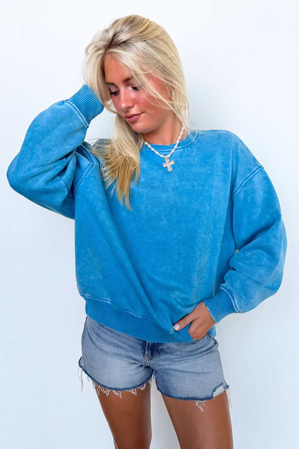 Cozy Vibes Acid Wash Oversized Pullover - BACK IN STOCK