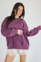 Cozy Vibes Acid Wash Oversized Pullover - Madison and Mallory