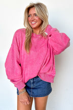 Cozy Vibes Acid Wash Oversized Pullover - BACK IN STOCK - Madison and Mallory