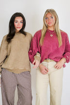 Cozy Vibes Acid Wash Oversized Pullover