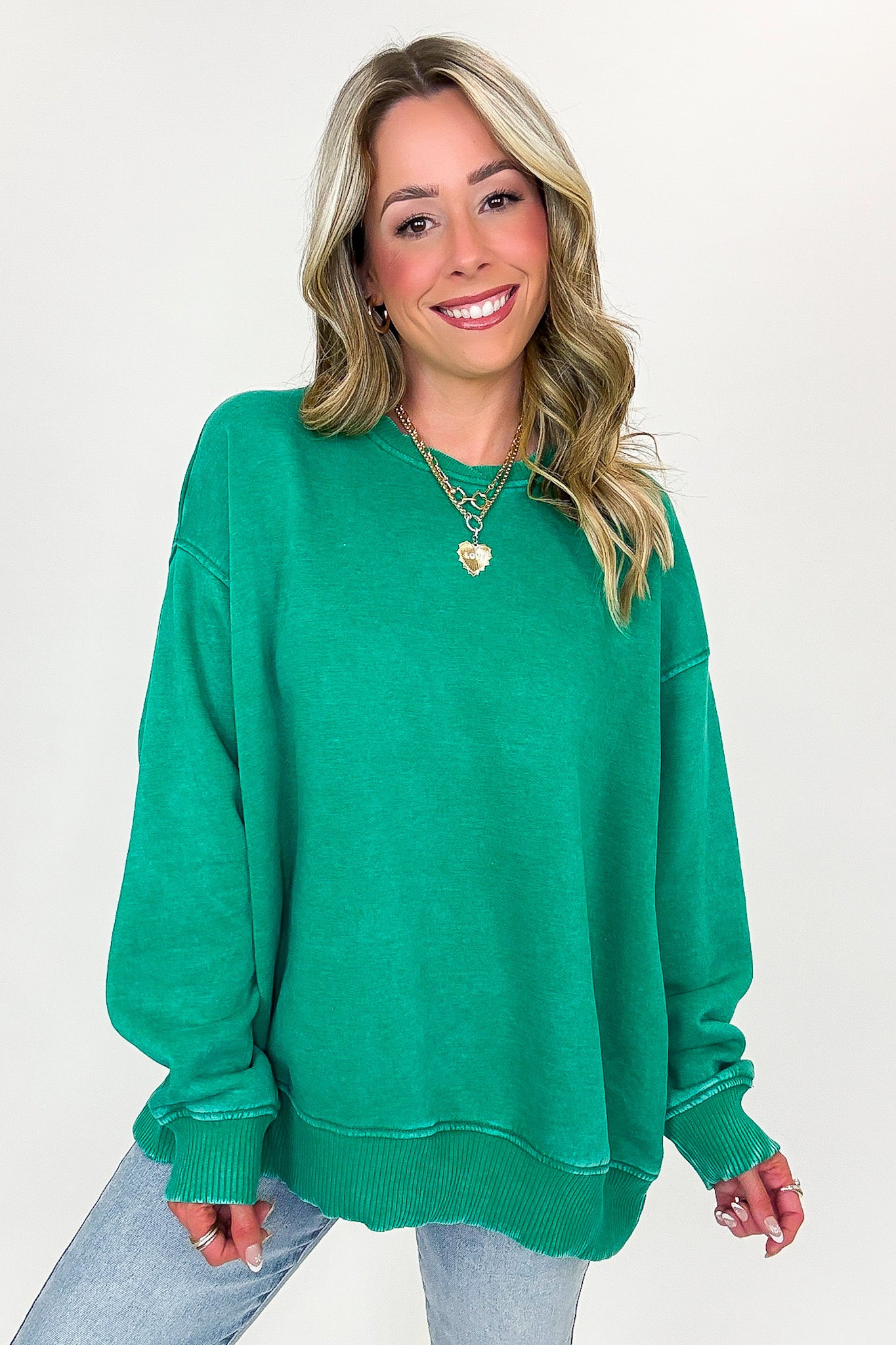 Cozy Vibes Acid Wash Oversized Pullover - BACK IN STOCK