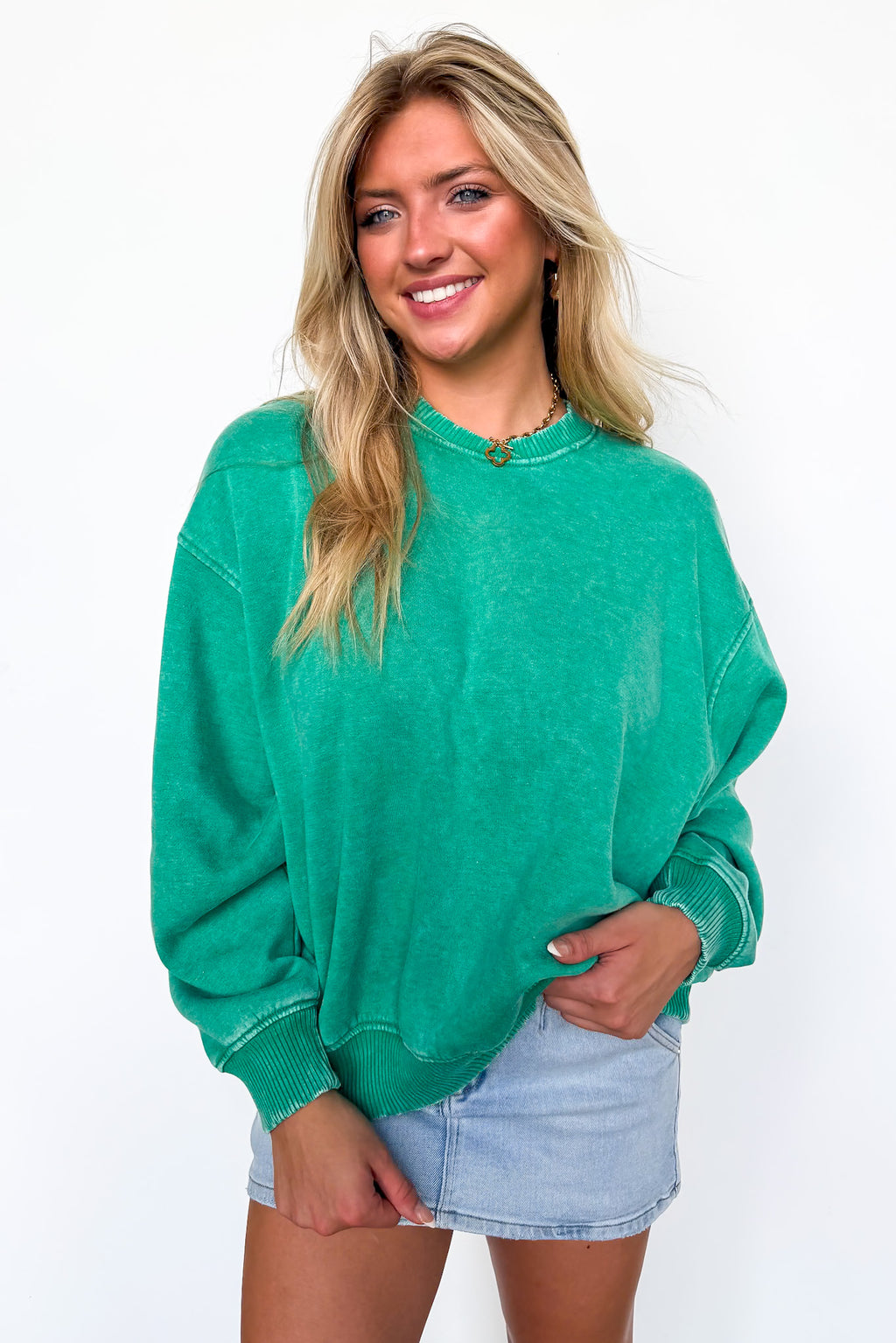 Cozy Vibes Acid Wash Oversized Pullover