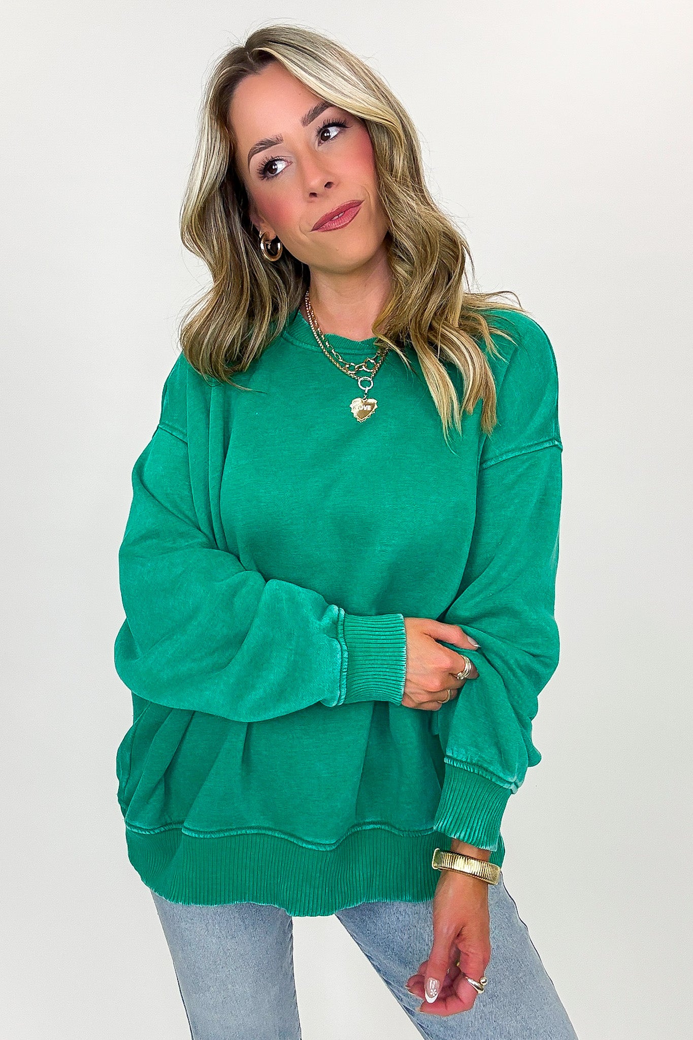 Cozy Vibes Acid Wash Oversized Pullover - BACK IN STOCK