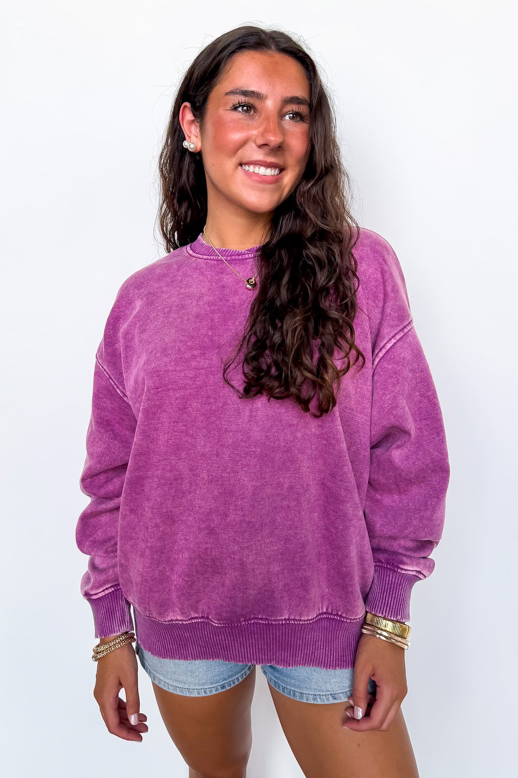 Cozy Vibes Acid Wash Oversized Pullover - BACK IN STOCK