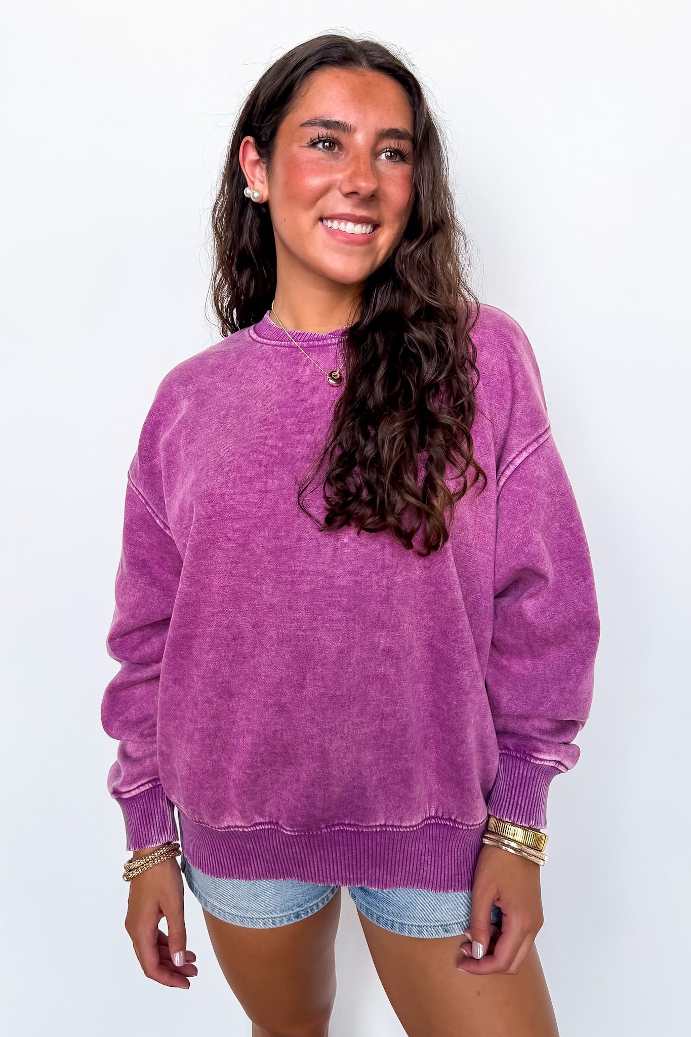 Cozy Vibes Acid Wash Oversized Pullover - BACK IN STOCK